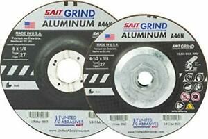 United Abrasives-SAIT 20072 A46N Aluminum Grinding Wheel Type 27/Depressed Ce...