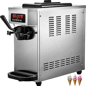 Commercial Ice Cream Maker Single Flavor 4.7-5.3 Gal/H - 1800W, Stainless Steel