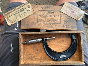 Starrett 436 2-3”Outside Micrometer .with Box &amp; Wrench In Plastic Still!