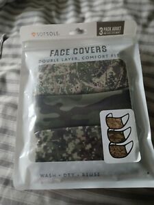 Sof Sole Face Cover Mask Men Adult 3pack