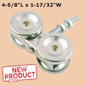 Hanging Door Track 4-5/8 Inches Length X 1-17/32 Inches Width 2 Wheel Slide NEW