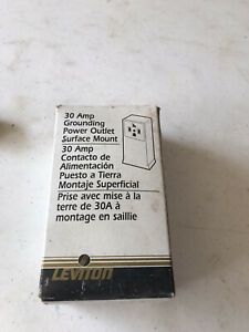 LEVITON 30AMP GROUNDING POWER OUTLET SURFACE MOUNT 061-55054 NIB