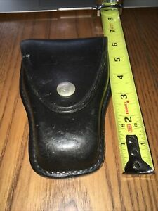 Vintage Don Hume Black Police Duty Belt Single Handcuff Case