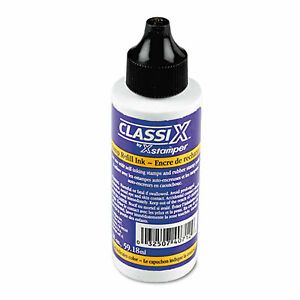 Classix Refill Ink for Classix Stamps, 2 Oz Bottle, Black 40712 036043  - 1 Each