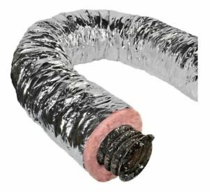 Master Flow F8IFD12X300 12 in. x 25 ft. Insulated Flexible Duct R8 Silver Jacket
