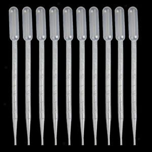 50pcs 5ml Plastic Eye Dropper Transfer Graduated Pipettes Graduated in 1ml