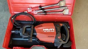 Hilti TE 1000-AVR concrete breaker with 3 bits