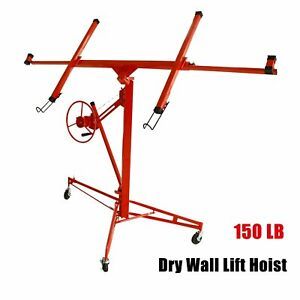 11FT Drywall Lift Plasterboard Sheetrock Panel Lifter Hoist Carrier Safety Lock