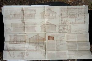 Vintage 4 Room Cabin PLANS Shevlin Pine Log Siding Louis Boynton-Bersback