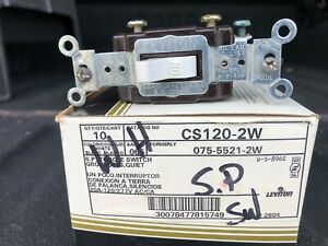 Leviton White CS120-2W Single Pole 20 amp Switch
