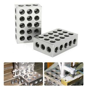 2 x Matched Pair Ultra Precision 1-2-3 Blocks 23 oles .0001&#039;&#039; Machinist  NEW  I