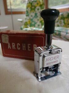 Vintage Archer numbering machine #61-268 made in Japan