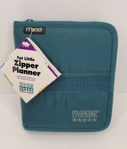 NWT NEW Mead Five Star Fat Little Day Planner Organizer Green 7x6 VTG Vintage