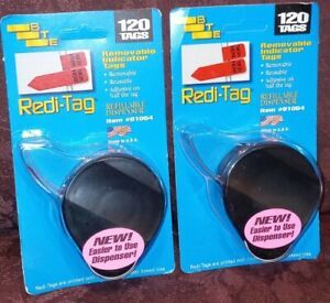 Redi-tag Sign Here Reversible Message Tags - Removable, Self-adhesive - LOT OF 2