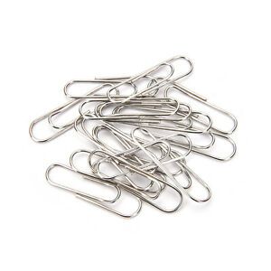 1 Set 80Pcs New Office Plain Steel Paper Clips 29mm Paperclips Metal Silve B Jd