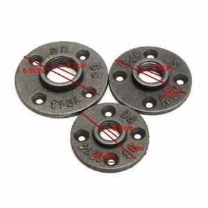 1/2 3/4 or 1 Inch Reinforced Black Flange Iron Pipe Floor Fitting Plumbing Threa