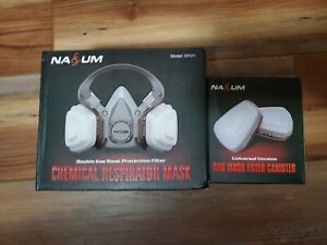 NASUM Chemical Respirator Mask M101 Double Gas Protection + Extra Filters!