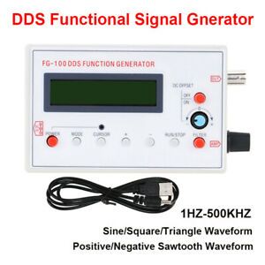 1HZ-500KHZ LCD DDS Signal Generator Meter Square Triangle Sawtooth Sine Waveform