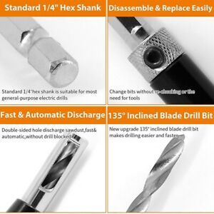 Self Centering Drill Bit Hinge Drill Bit Pilot Hole Hole Guides 5PCS/Set