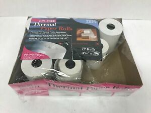 IBM THERMAL PAPER ROLLS 3 1/8&#034; x 190&#039; Qty 7 - 73.3mm wide *FREE SHIPPING*