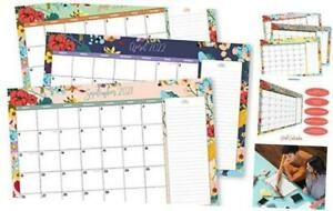Desk Calendar 2021 11” x 17”- 18 Month Floral Desktop Wall Calendar Pad with