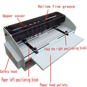 Electric Book Cover Creasing Machine Card Folding Paper Dotted Line Cutting 110V