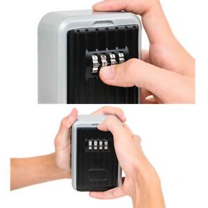 Security Lock Wall Mount Key Box &amp; 4-Digit Combination Home Safe Storage New