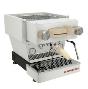 La Marzocco Linea Mini Oyster White W/ Pantechnacon Wood Package.
