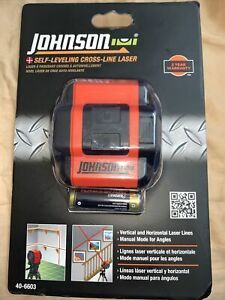 Johnson Self-Leveling Cross-Line Laser 40-6603 New Sealed