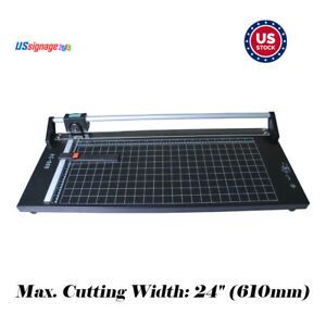 24&#034; (610mm) Manual Precision Rotary Paper Trimmer Sharp Photo Paper Cutter
