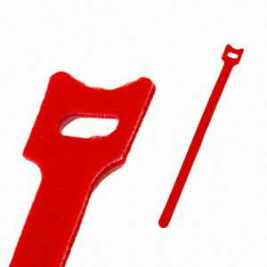 10 Inch Hook and Loop Reusable Strap Cable Cord Wire Ties 25 Pack Red