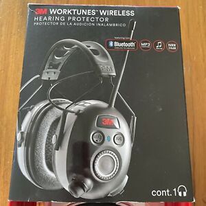 3M 90542-3DC WorkTunes Black Wireless Hearing Protector Bluetooth &amp; AM/FM Radio