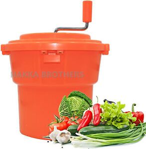 Hakka 2.5 Gallon 10Qt Commercial Salad Spinner Restaurant Manual Lettuce Dryer
