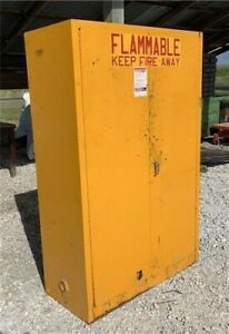 Yellow Safety Cabinet, Flammable Liquids Storage Cabinet, 45 Gallons Storage,