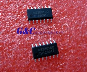 50PCS WS2801SO WS2801 SOP14 3-Channel Constant Current PWM LED Driver ORIGINAL