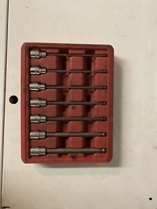 Mac Tools 7-PC 3/8” Drive SAE Long Ball-End Hex Driver Set SXALB7PT