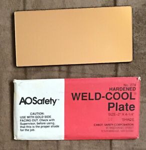 American Optical Weld Cool No. 274 Shade 12 Welding Plate Lens 2&#034; x 4 1/4&#034;