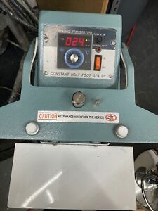 12&#034; Constant Heat Foot Sealer w/ Double Jaw and Beeper Sealing Thick Foil Bag
