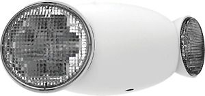 Lighting LED 2 Head Emergency Light with Remote Capacity White DURABLE MATERIAL