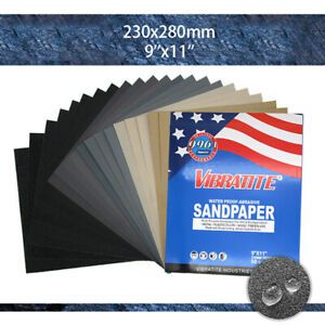 230x280mm Wet &amp; Dry Abrasive Polishing Sandpaper Sanding Sheets 60~10000 Grit