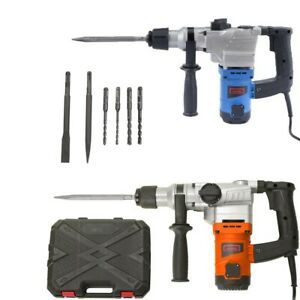 Electric Jack Hammer Demolition Hammer Drill Concrete Breaker Punch 2 Chisel Bit