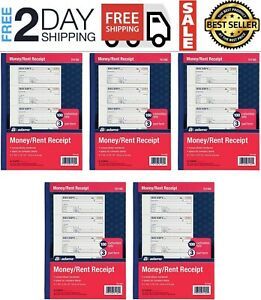 Adams Money and Rent Receipt Books, 3-Part Carbonless, 7-5/8&#034; x 10-7/8&#034;, Bound 4