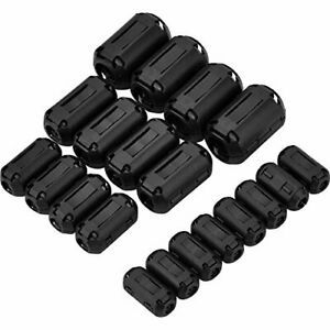 Eboot 20 Piezas Clip-on Ferrite Ring Core Rfi Emi Noise Suppressor Cable Clip Fo