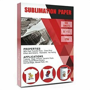Tonha Sublimation Paper 8.3 x 11.7 Inches 100 Sheets,for Any Inkjet Printer with