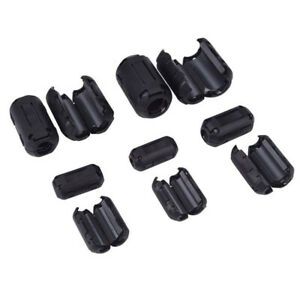 20X 3.5-13mm Noise Suppressor EMI RFI Clip Choke Ferrite Core Cable Filter LW US