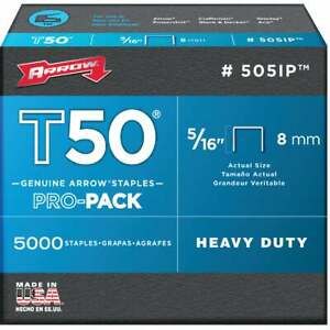 Arrow T50 Pro-Pack Heavy-Duty Staple, 5/16 In. (5000-Pack) Pack of 20 505IP