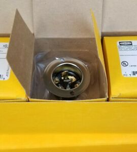 Lot of 10 Hubbell HBL7467 Locking Flanged Inlets, Midget, 15 amp, 125V, Ml-1P