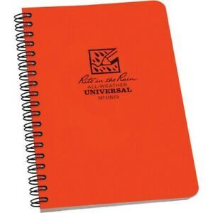 Rite in the Rain OR73 White Universal Orange Wire-O Side Spiral Notebook