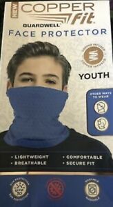 1Pc Copper Fit Face Protectors Youth Mask, 1 Blue,New &amp; Unopened
