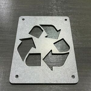 Recycle Sign 4 x 5&#034; - 11ga Aluminum, Smooth Finish, Indoor/Outdoor Use
